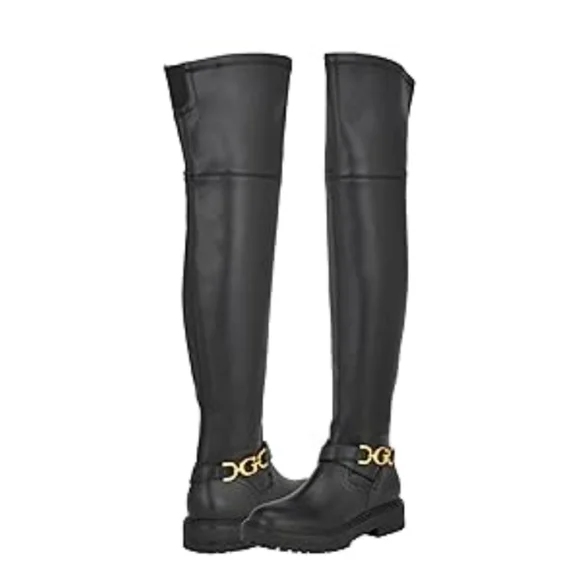 New w/Box Guess Jellio Vegan Leather 1/4 Zip Lug Sole Over The Knee Boots Size 7 - Picture 7 of 7